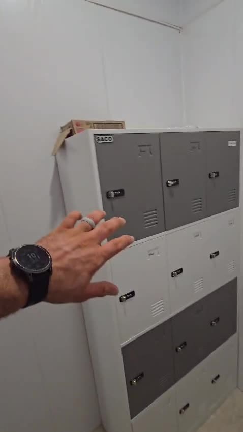 Member lockers at Achieve Fitness